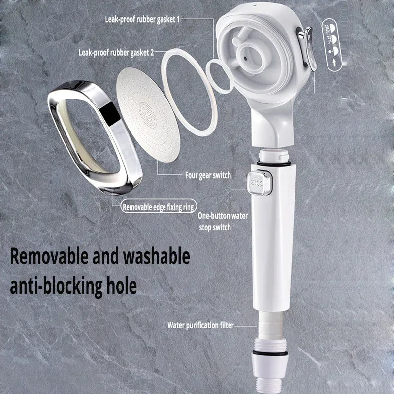 High Pressure Shower Head Water Saving 3 Modes Shower Heads.