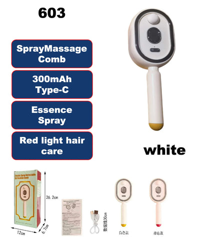 Multi functional massage comb Electric Steam Hair Brush USB-C Charging Spray Steam Smoothing Straightener Anti-Frizz Styling Com