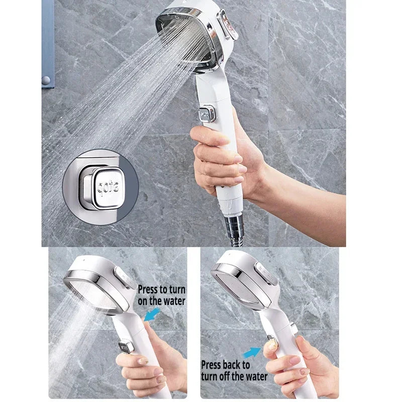 High Pressure Shower Head Water Saving 3 Modes Shower Heads.