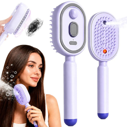 Multi functional massage comb Electric Steam Hair Brush USB-C Charging Spray Steam Smoothing Straightener Anti-Frizz Styling Com