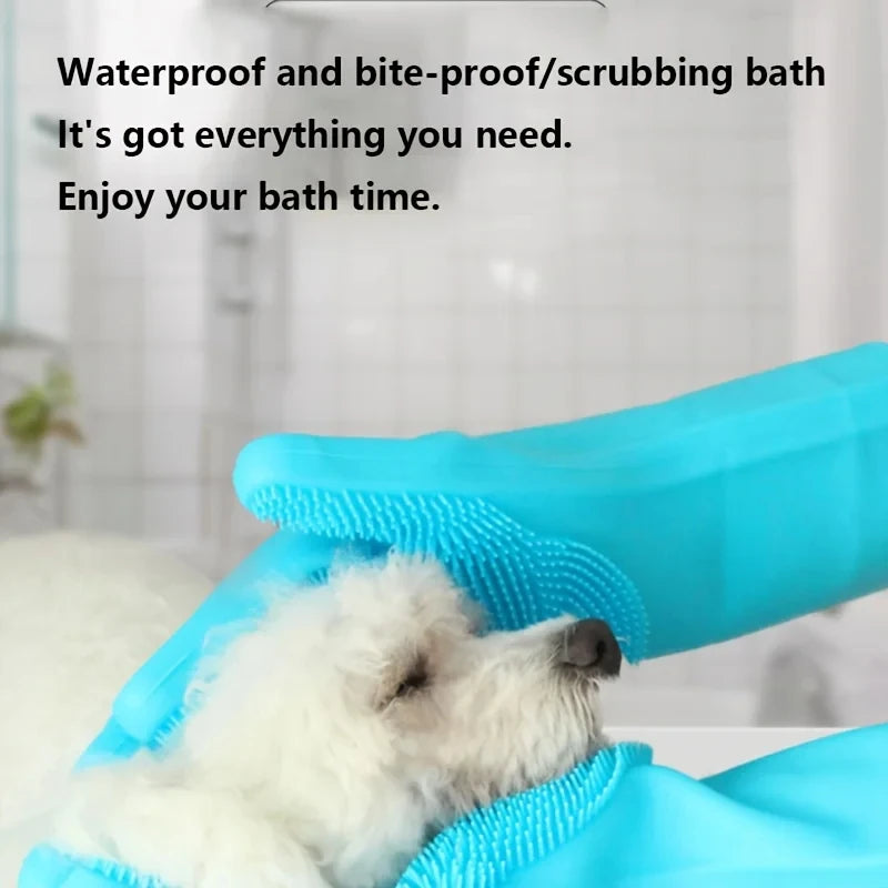 Pet Grooming Cleaning Gloves For Dog, Cat Bathing Shampoo Glove Scrubber.
